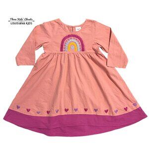 Cheeni 7Y Embroidered Rainbow Heart Olivia Dress